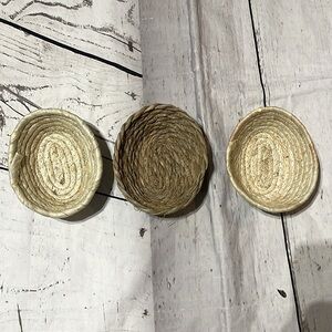 3 woven baskets brand new